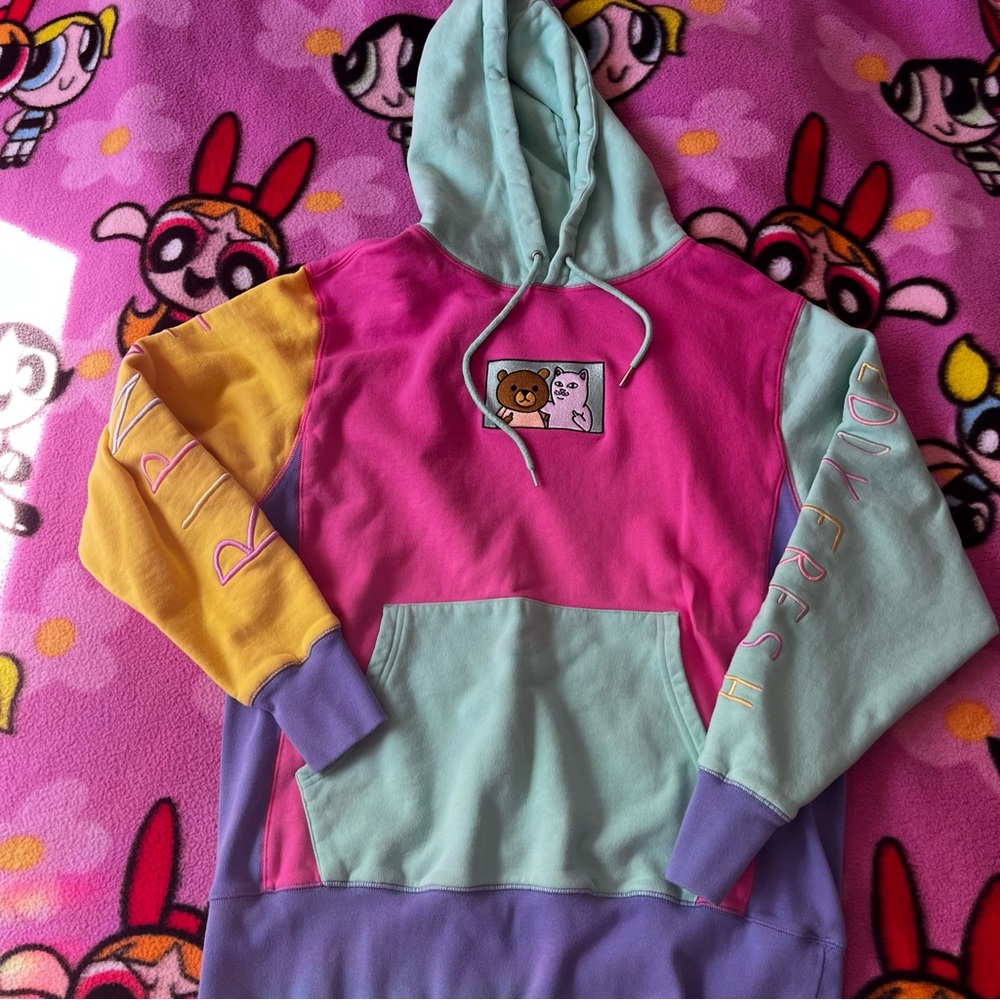 RIPNDIP x Teddy Fresh Color block hoodie